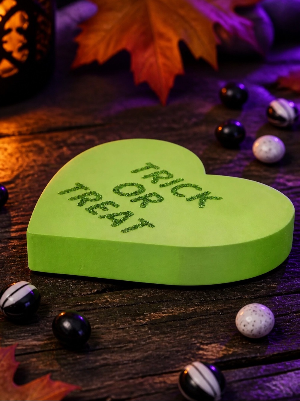 NWT - Trick or Treat Heart Tabletop Decor